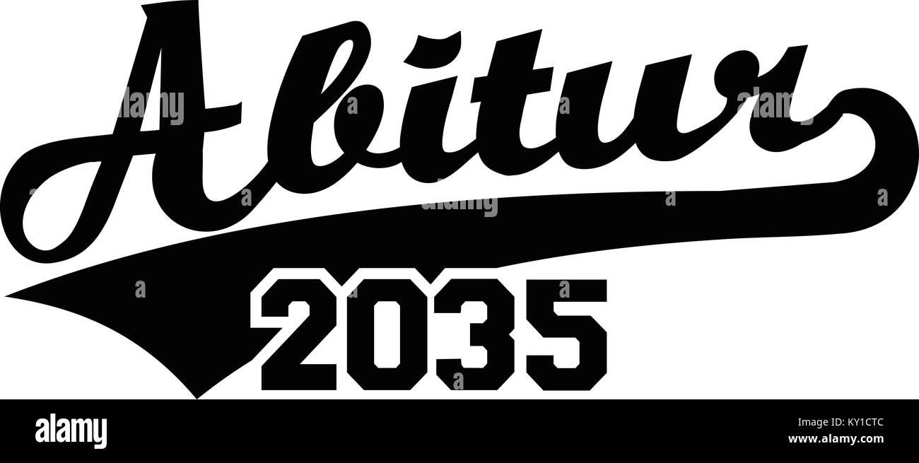 L'Abitur allemand - style rétro 2035 obtention du diplôme du secondaire Banque D'Images