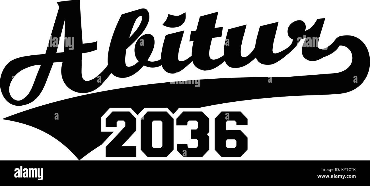 L'Abitur allemand - style rétro 2036 obtention du diplôme du secondaire Banque D'Images