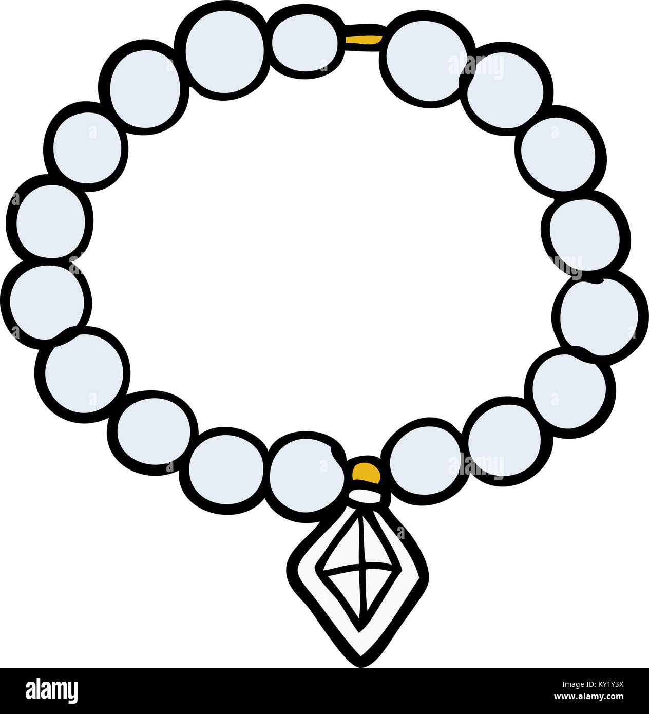 Collier de perles de dessin animé Image Vectorielle Stock - Alamy