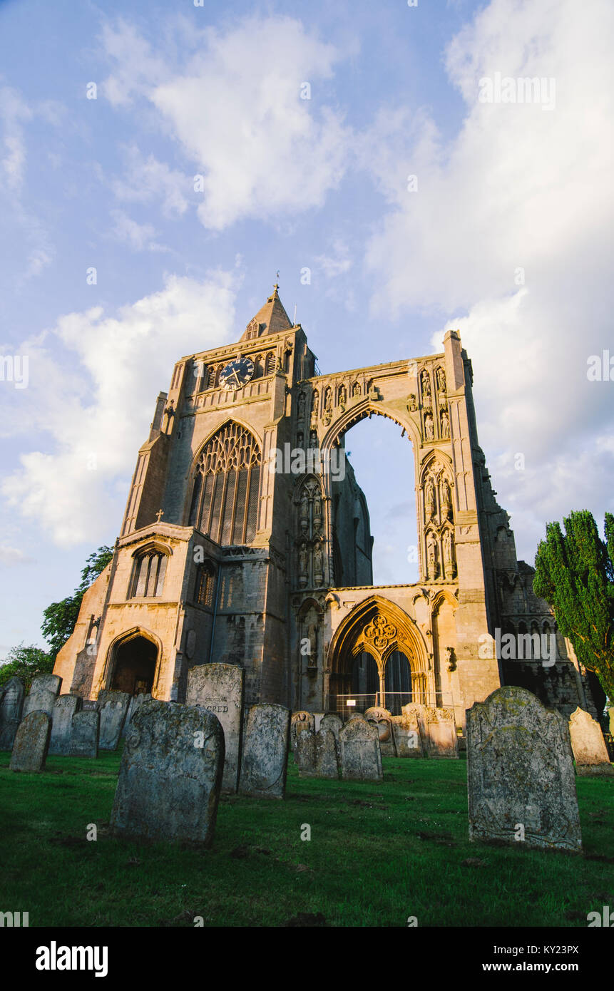 Crowland Abbey ruins dans Crownland, Lincolnshire. Banque D'Images