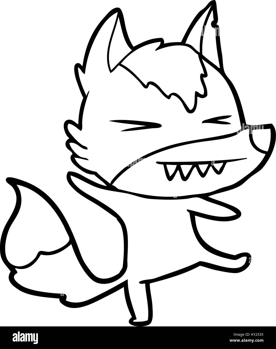 Dessin Anime Loup En Colere Image Vectorielle Stock Alamy