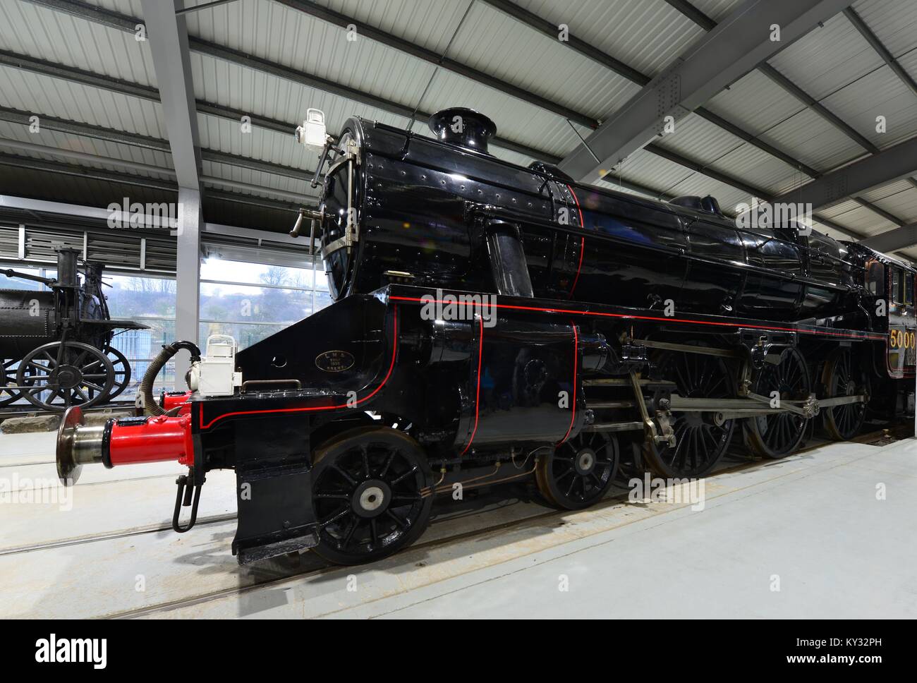 Une locomotive cinq noir Stanier Banque D'Images