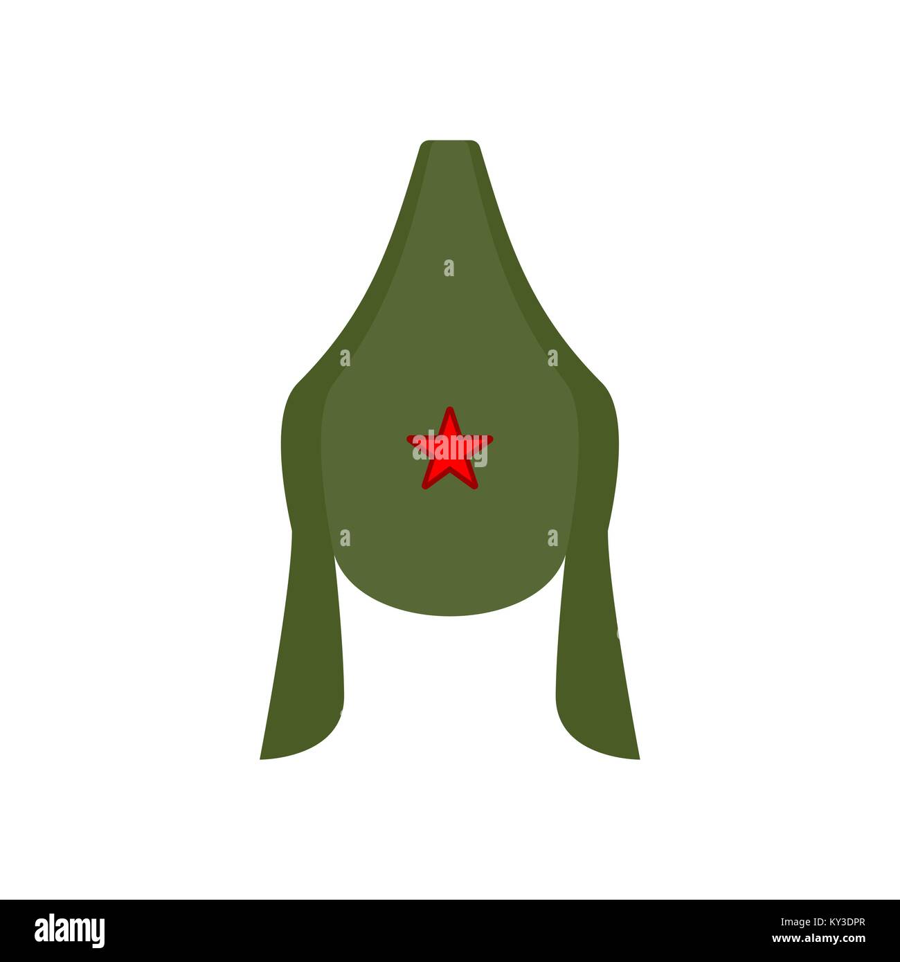 Le parti communiste russe Budenovka retro isolés soldat. Vintage hat militaires russes. Vector illustration Illustration de Vecteur