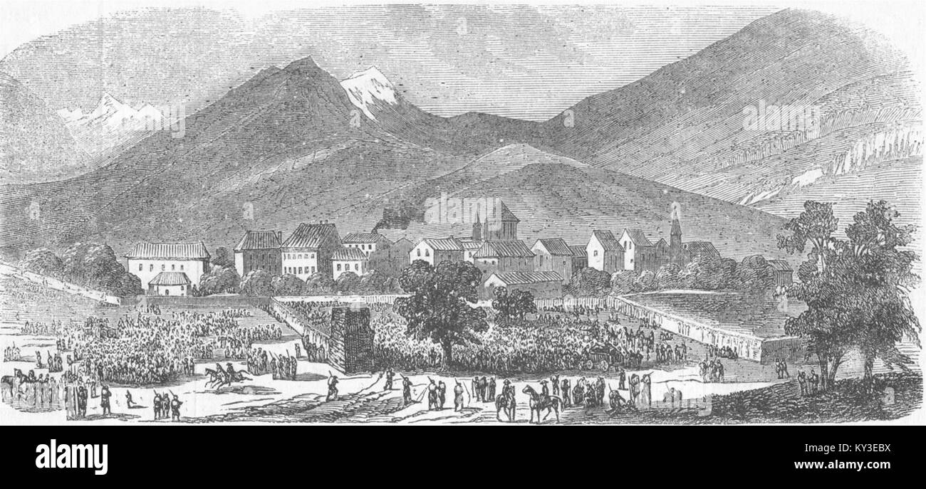 Italie La guerre en Italy-Modane 1859. Illustrated News du monde Banque D'Images