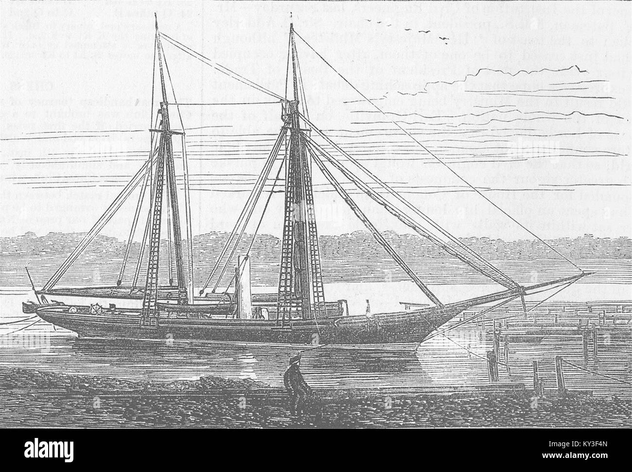 Vesatri Steam-Yacht la Thaïlande, pour le Roi de 1878. Illustrated London News Banque D'Images