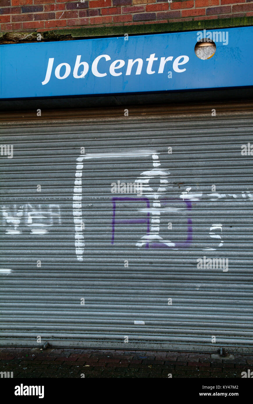 Les magasins abandonnés et centre d'emploi en Hartcliffe, Bristol Banque D'Images