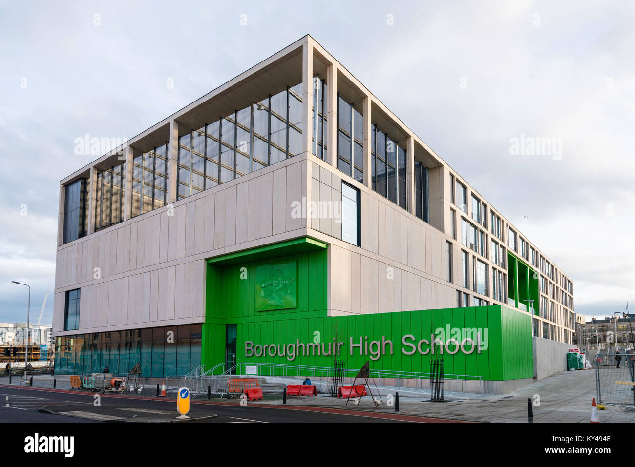 Nouveau Boroughmuir High School en voie d'achèvement à Édimbourg, Écosse, Royaume-Uni. Banque D'Images