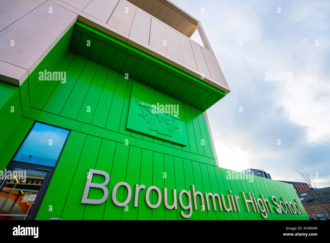 Nouveau Boroughmuir High School en voie d'achèvement à Édimbourg, Écosse, Royaume-Uni. Banque D'Images