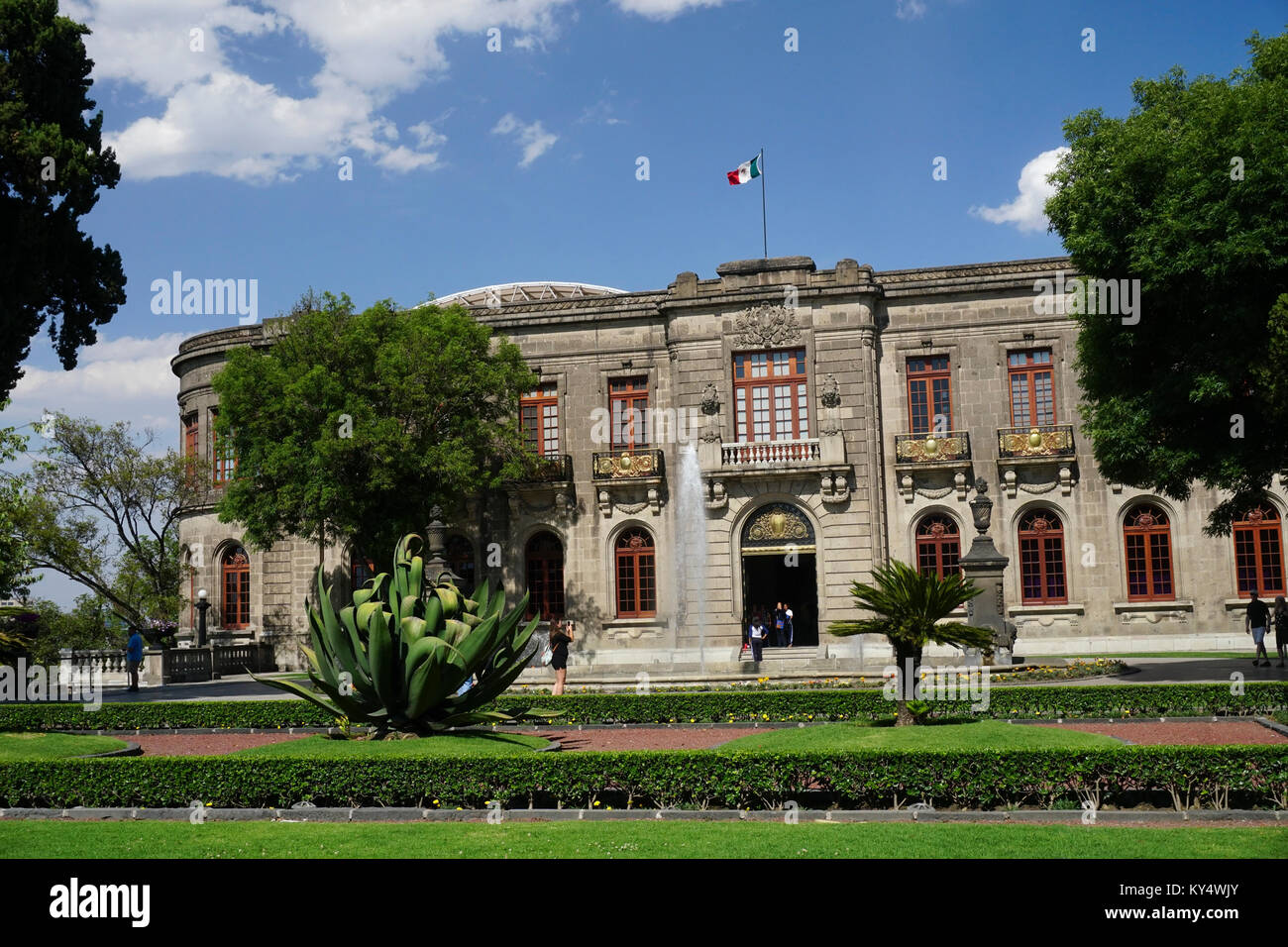 Musée national d'histoire dans le château de Chapultepec (château de Chapultepec), parc de Chapultepec, Mexico, Mexique. Banque D'Images
