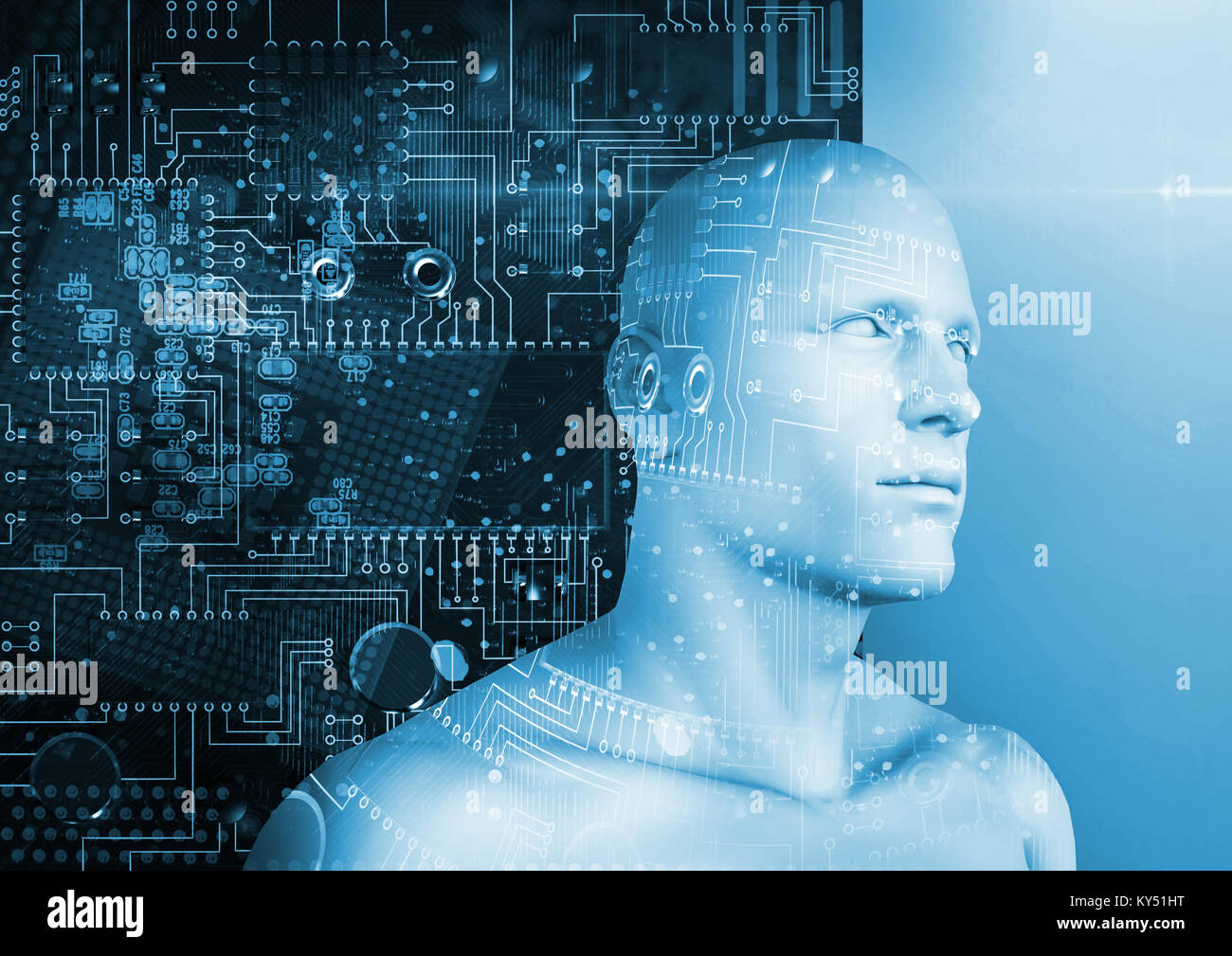 Image composite de digital composite de figure humaine Banque D'Images