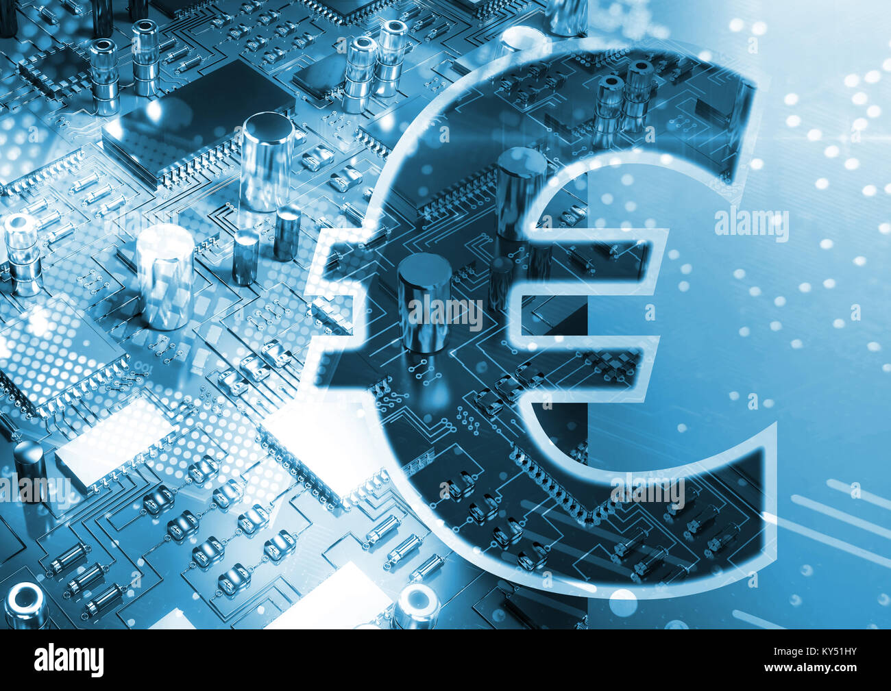 Image composite de symbole de devise euro sign Banque D'Images