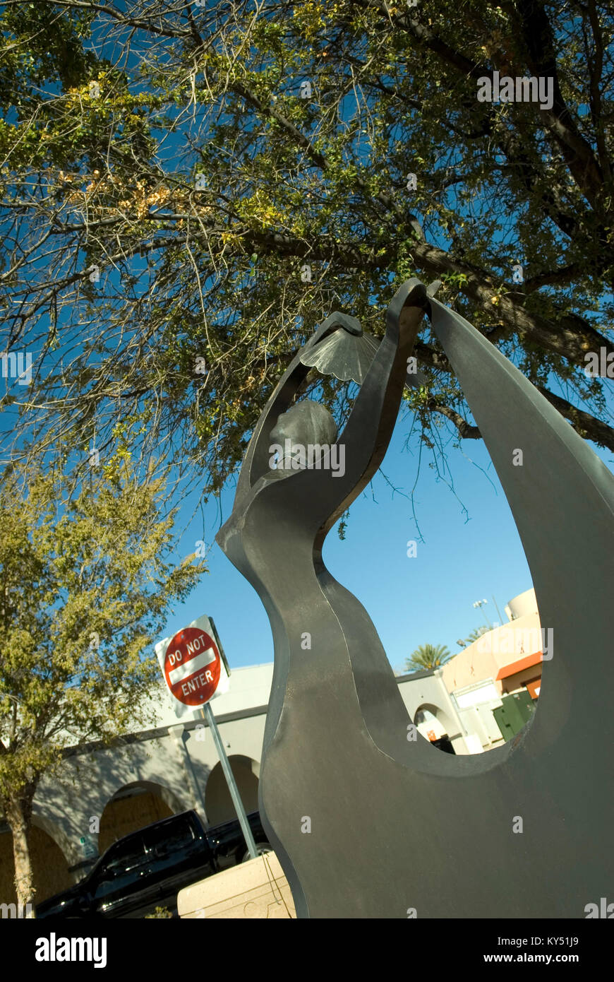 Sculpture de métal à Boulder City, Nevada, USA. Banque D'Images
