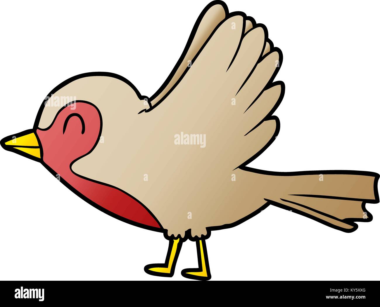Cartoon robin taking flight Illustration de Vecteur