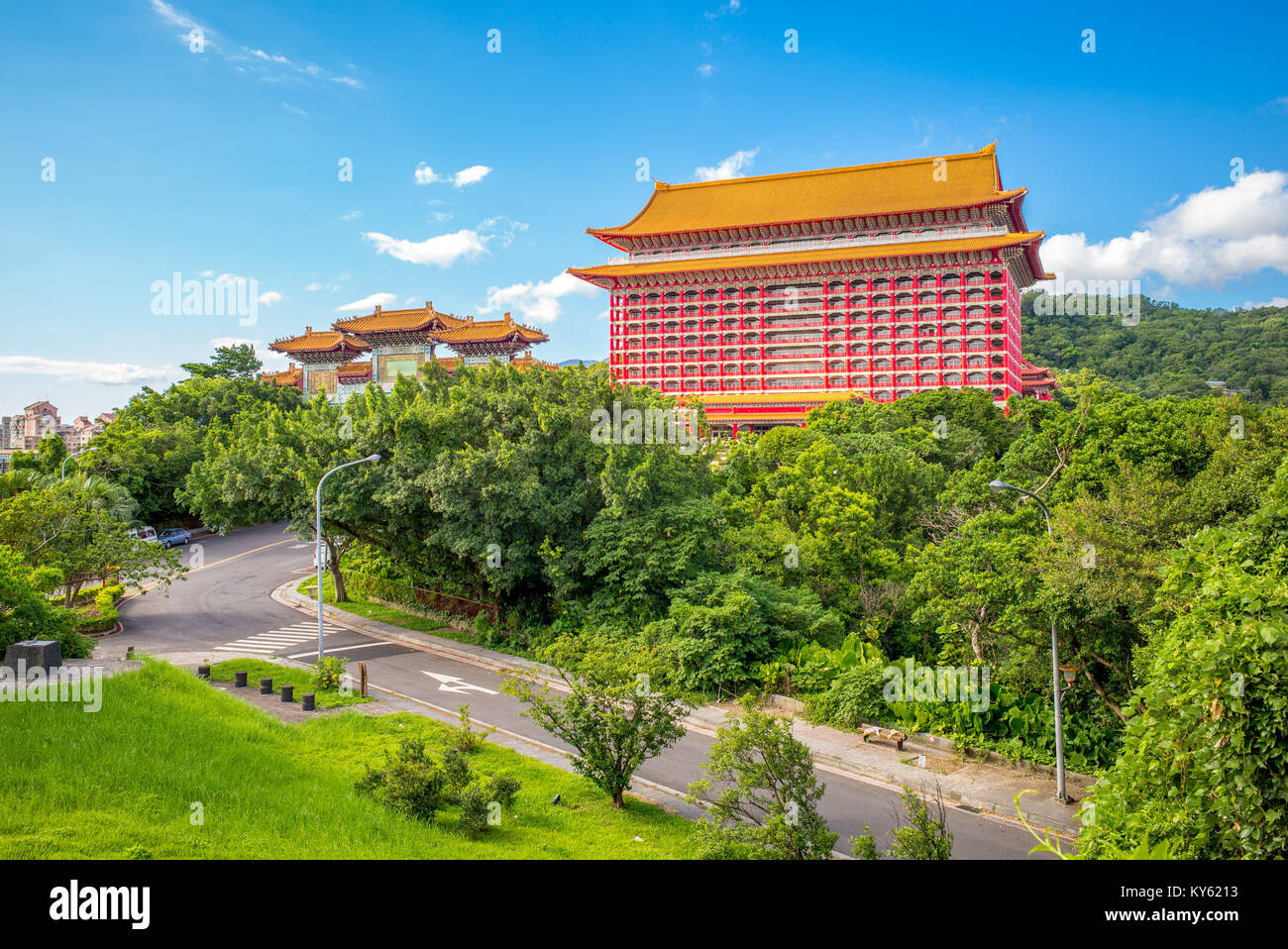 Paysage de Taipei City près de yuanshan Banque D'Images