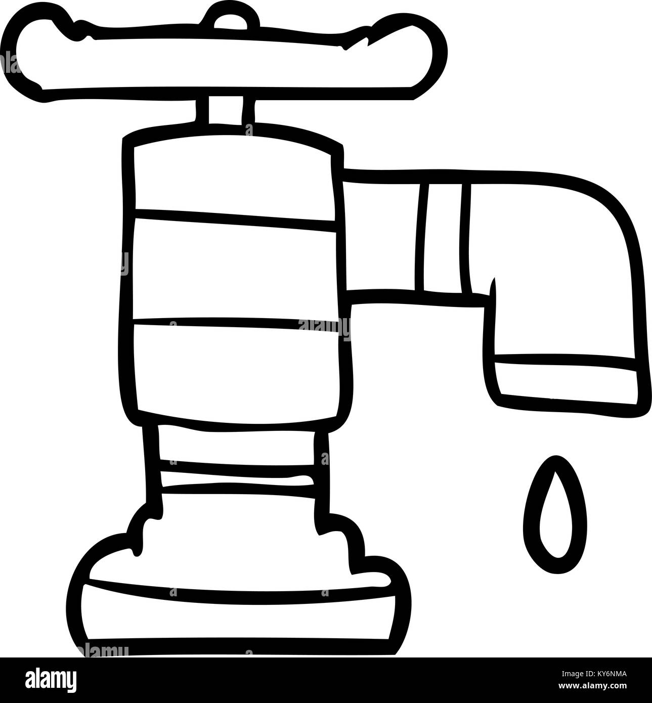 Cartoon robinet d'égoutture Image Vectorielle Stock - Alamy