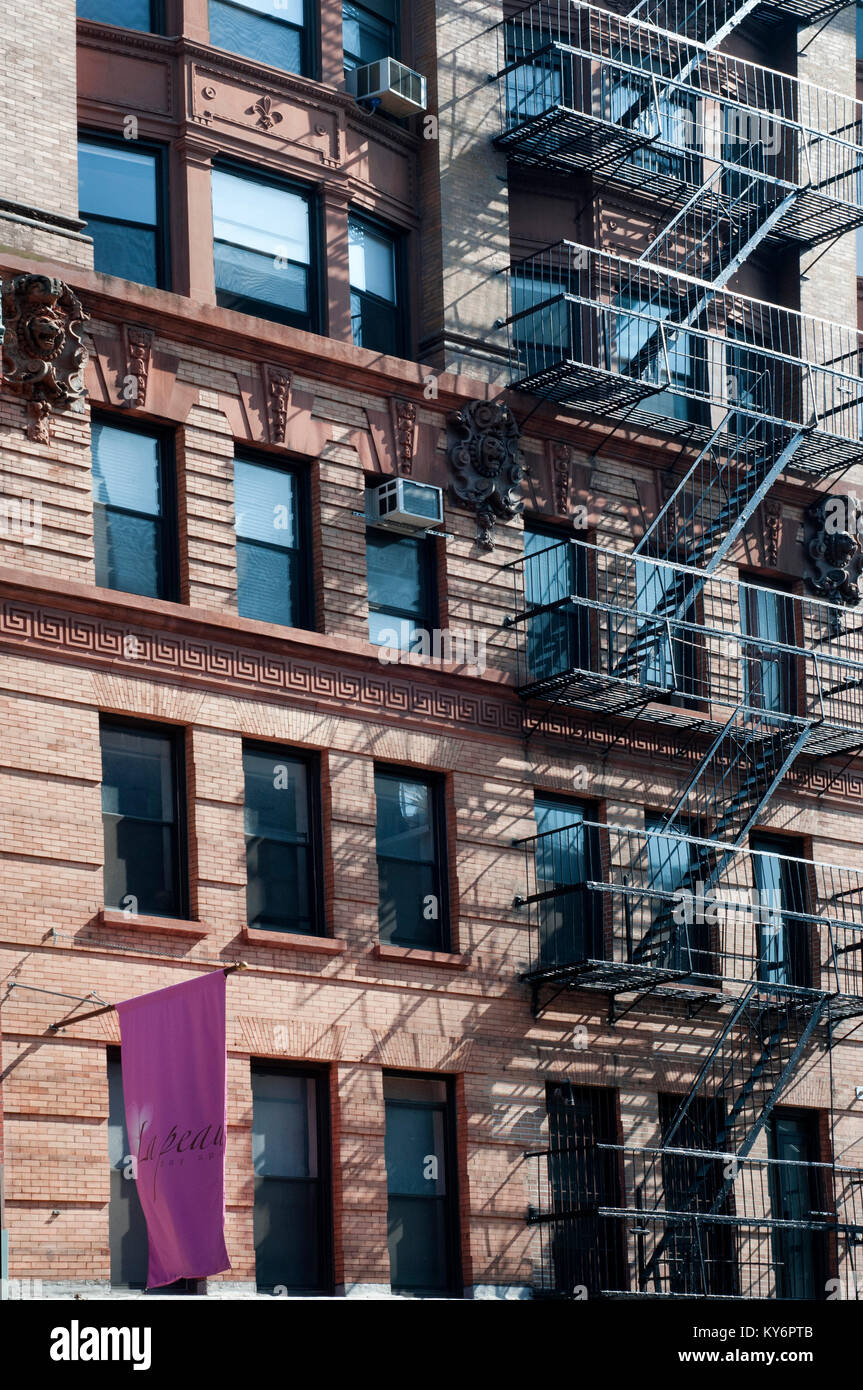 Façades de bâtiments, de sorte que le ferHo-Cast Historic District, NYC Banque D'Images