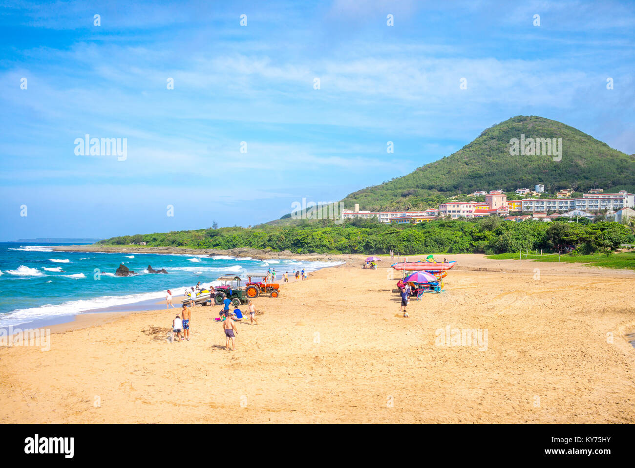 Paysage de xiaowan beach à Kenting, Taiwan Banque D'Images