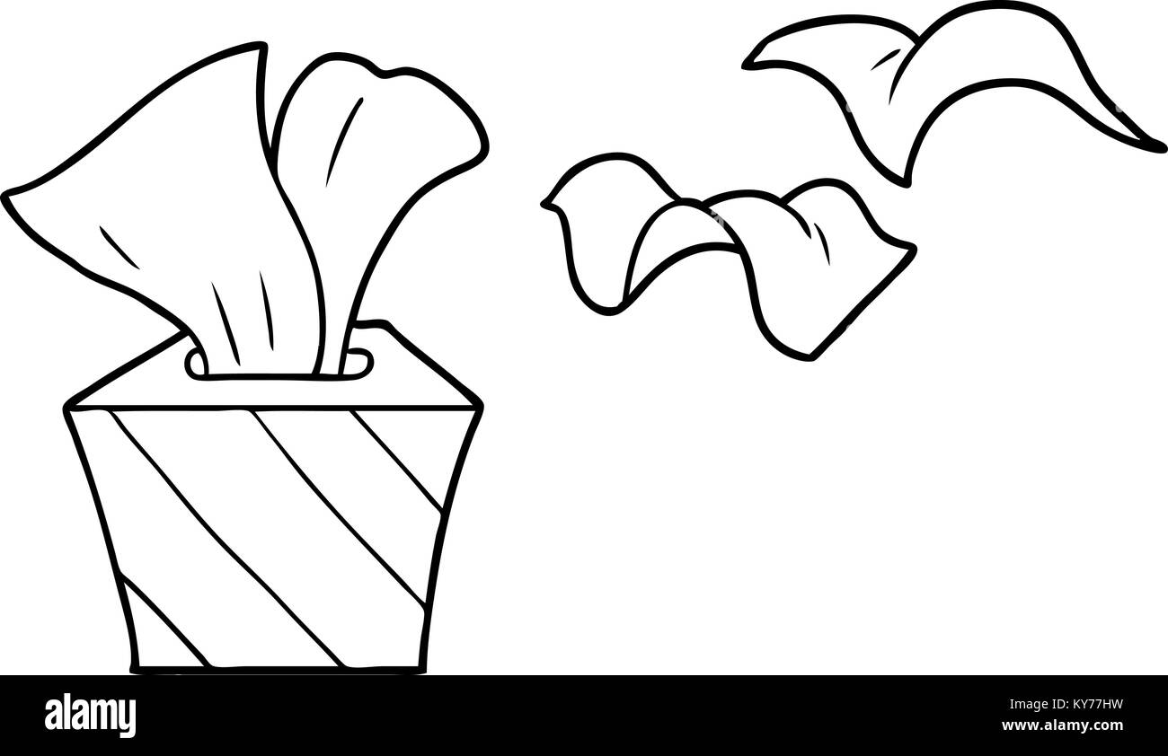Cartoon boîte de mouchoirs Image Vectorielle Stock - Alamy