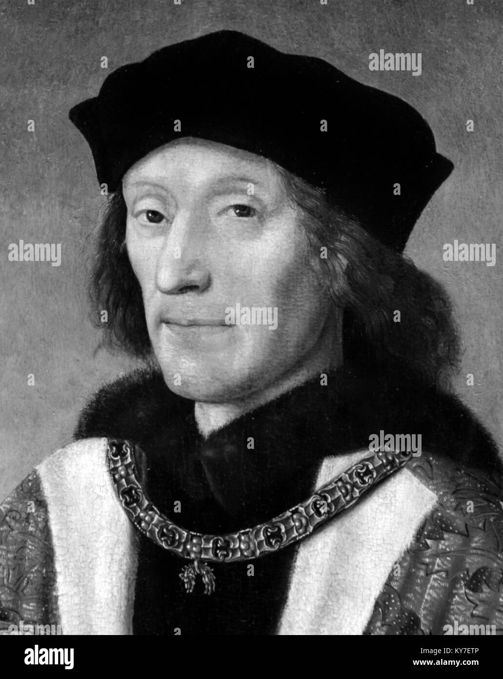 Henry VII. Portrait du roi Henry VII (1457-1509) Banque D'Images