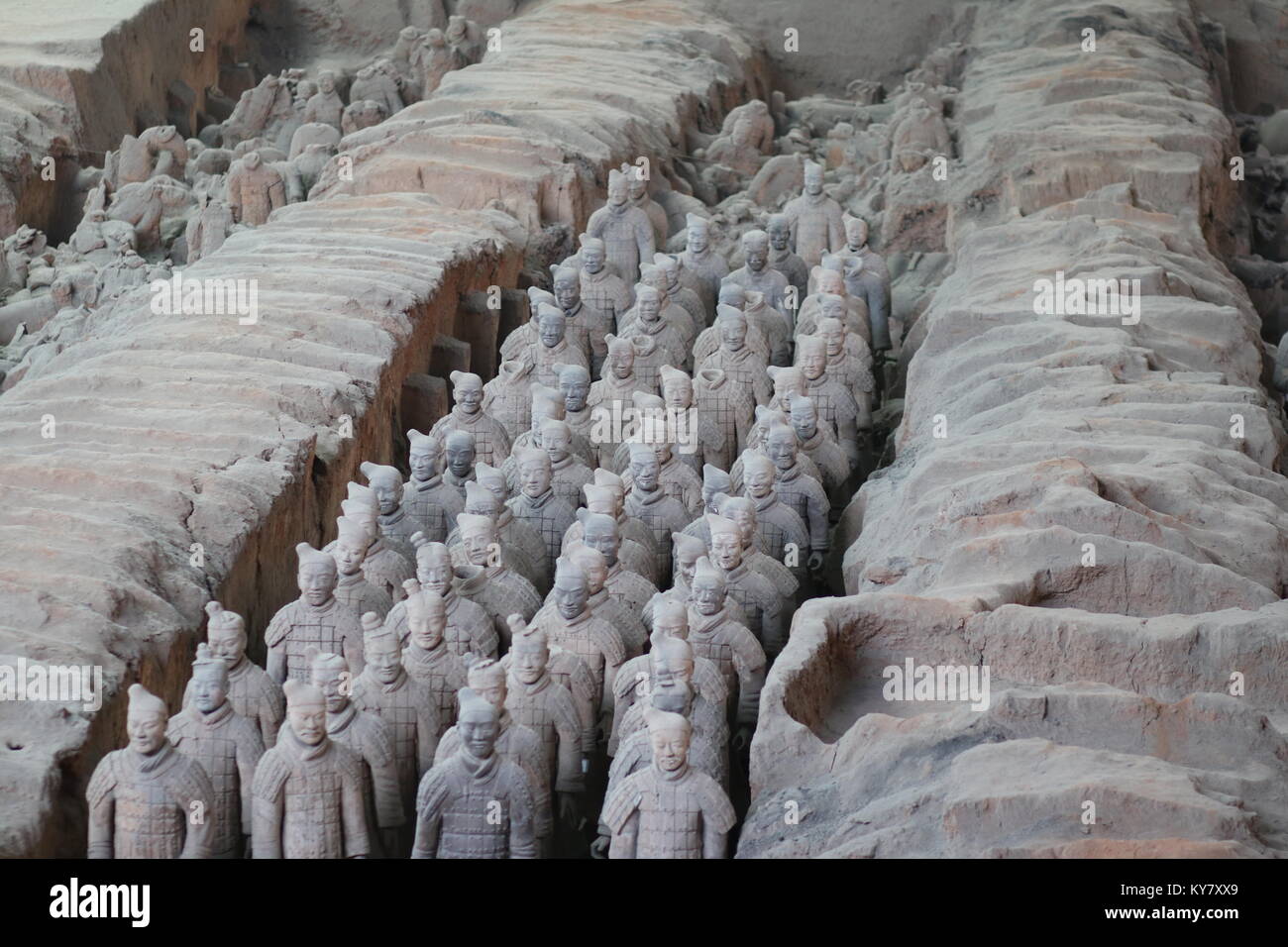 En Terre Cuite Guerriers De Xi'AN Shaanxi Chine Monde Résine 3d Solide