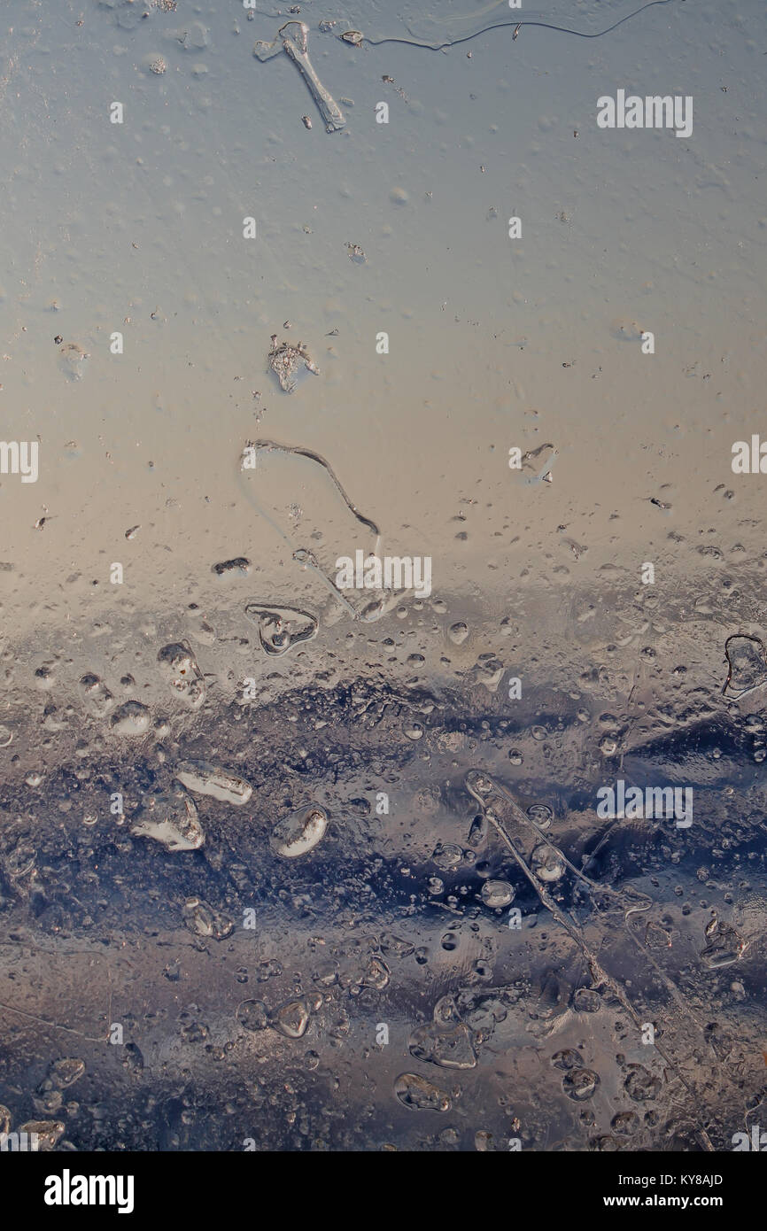 Arrière-plan de glace. Abstract texture ice. Fond d'hiver. Banque D'Images