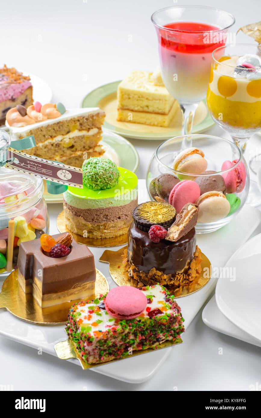 Ensemble de desserts Banque D'Images