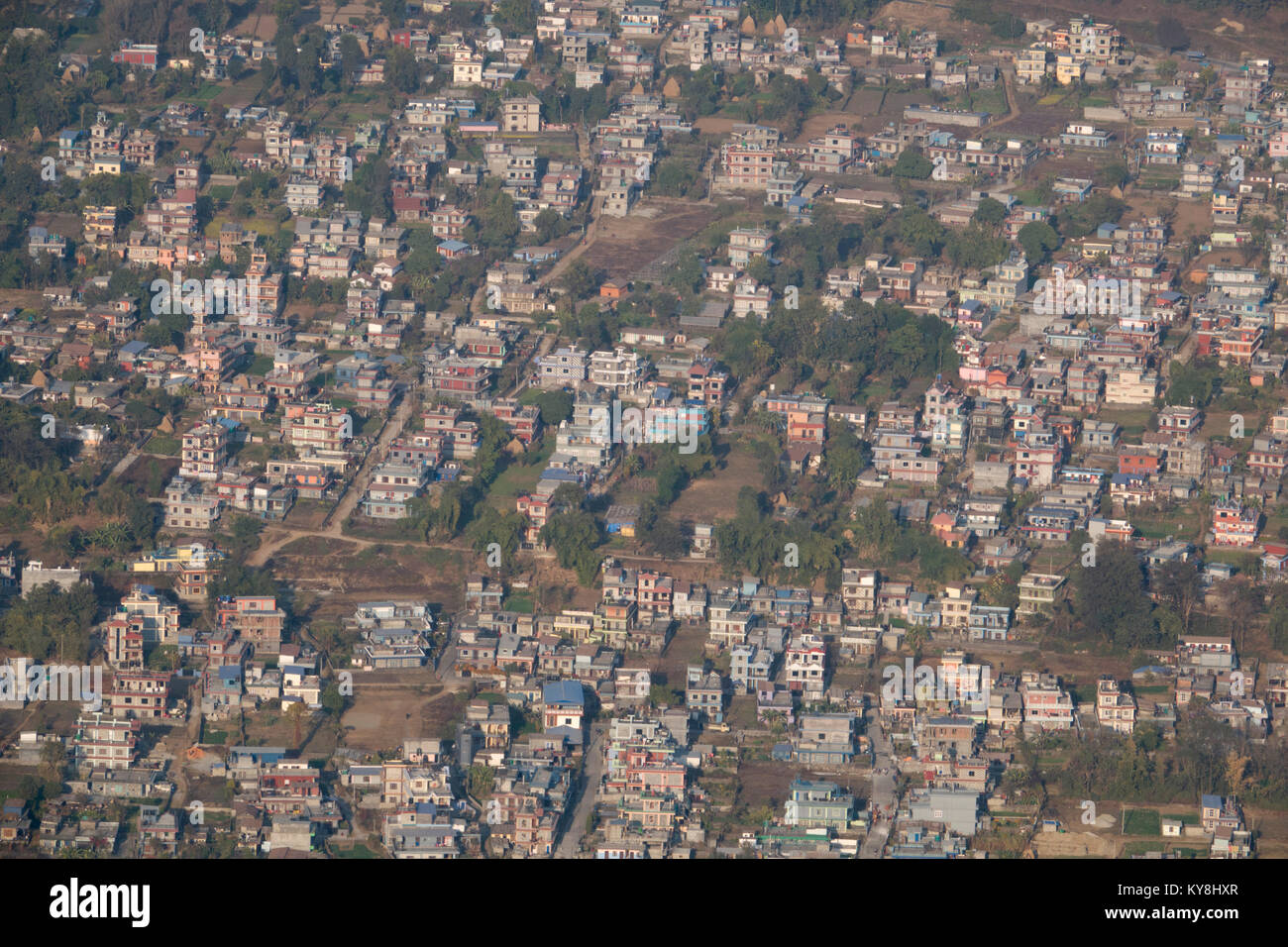 Voir des banlieues dans la gorge de Seti Gandaki à Pokhara, Népal Banque D'Images