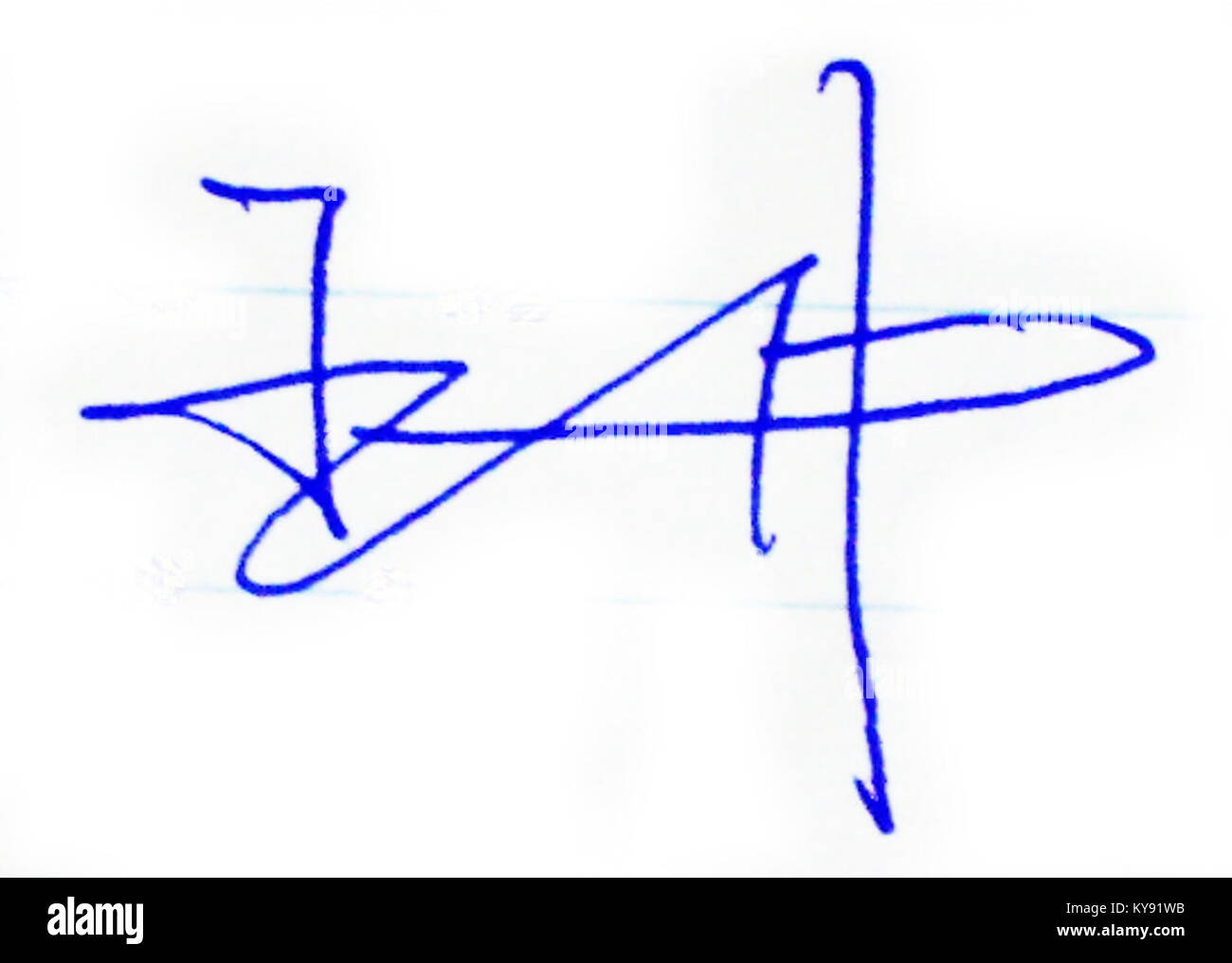 Une image recadrée montrant la signature de Wang Dan, une figure politique chinoise associée aux mouvements pro-démocratie. Le document reflète l'activité politique historique dans la Chine moderne. Banque D'Images