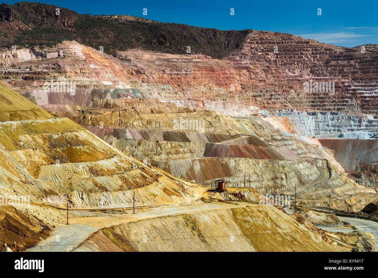 Chino aka mine mine Santa Rita, mine de cuivre à ciel ouvert administré et exploité par Freeport-McMoRan Copper & Gold filiales, à Santa Rita, New Mexico, USA Banque D'Images