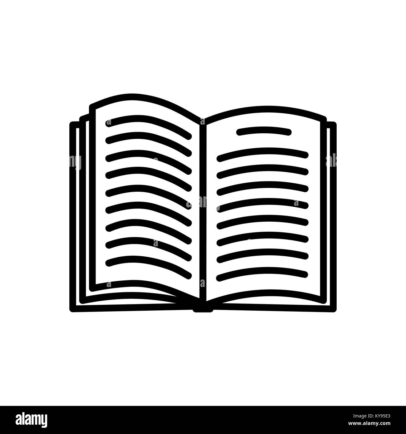 Icône Livre isolé sur fond blanc Illustration de Vecteur