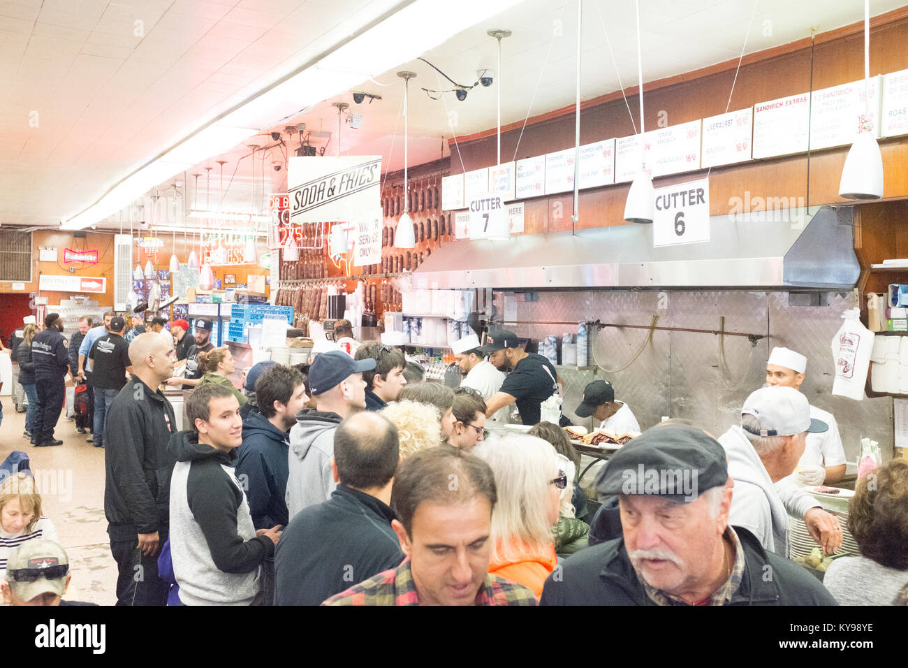 Katz's Deli, à New York Lower East Side de Manhattan Banque D'Images