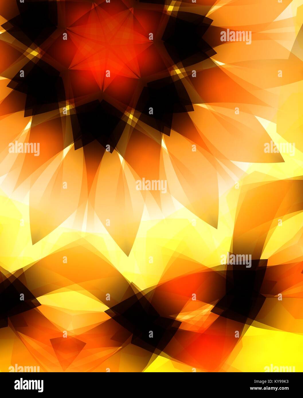 Vitrail avec motif floral. Vector illustration. Illustration de Vecteur