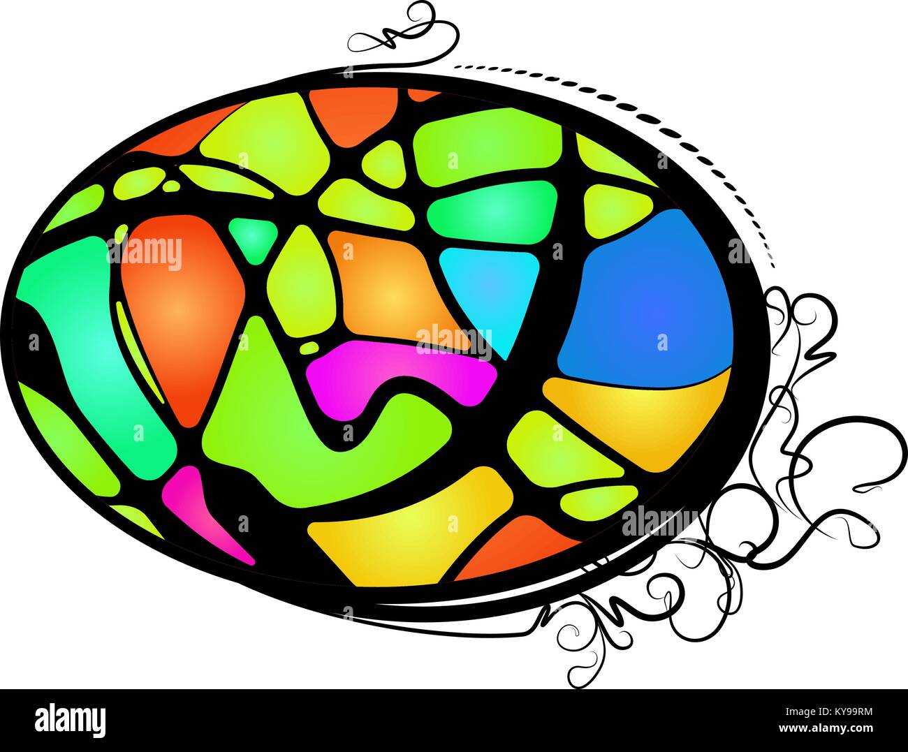Résumé des vitraux. Vector Illustration de Vecteur