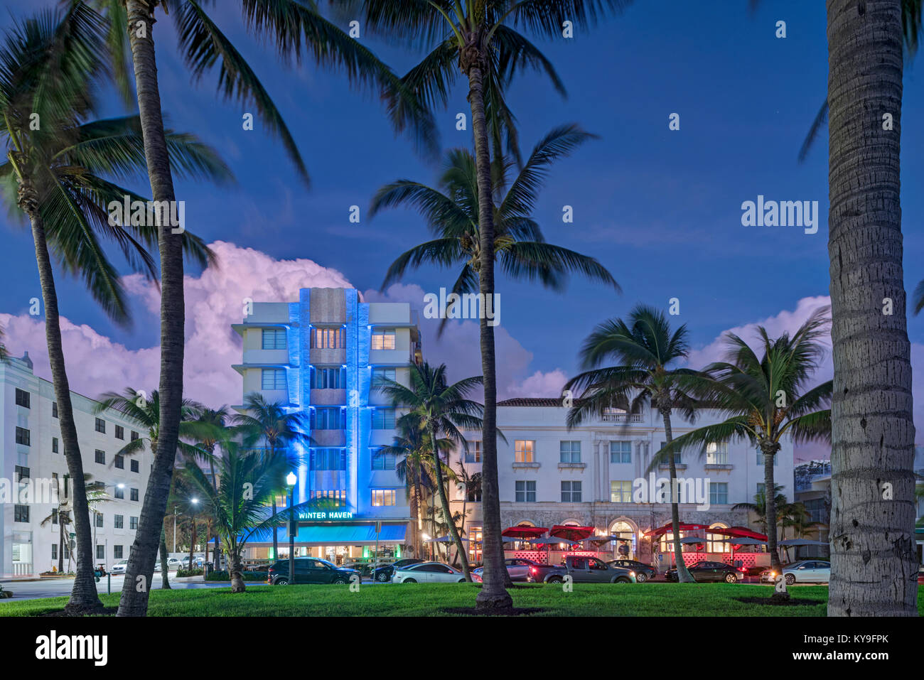 Miami's South Beach Banque D'Images