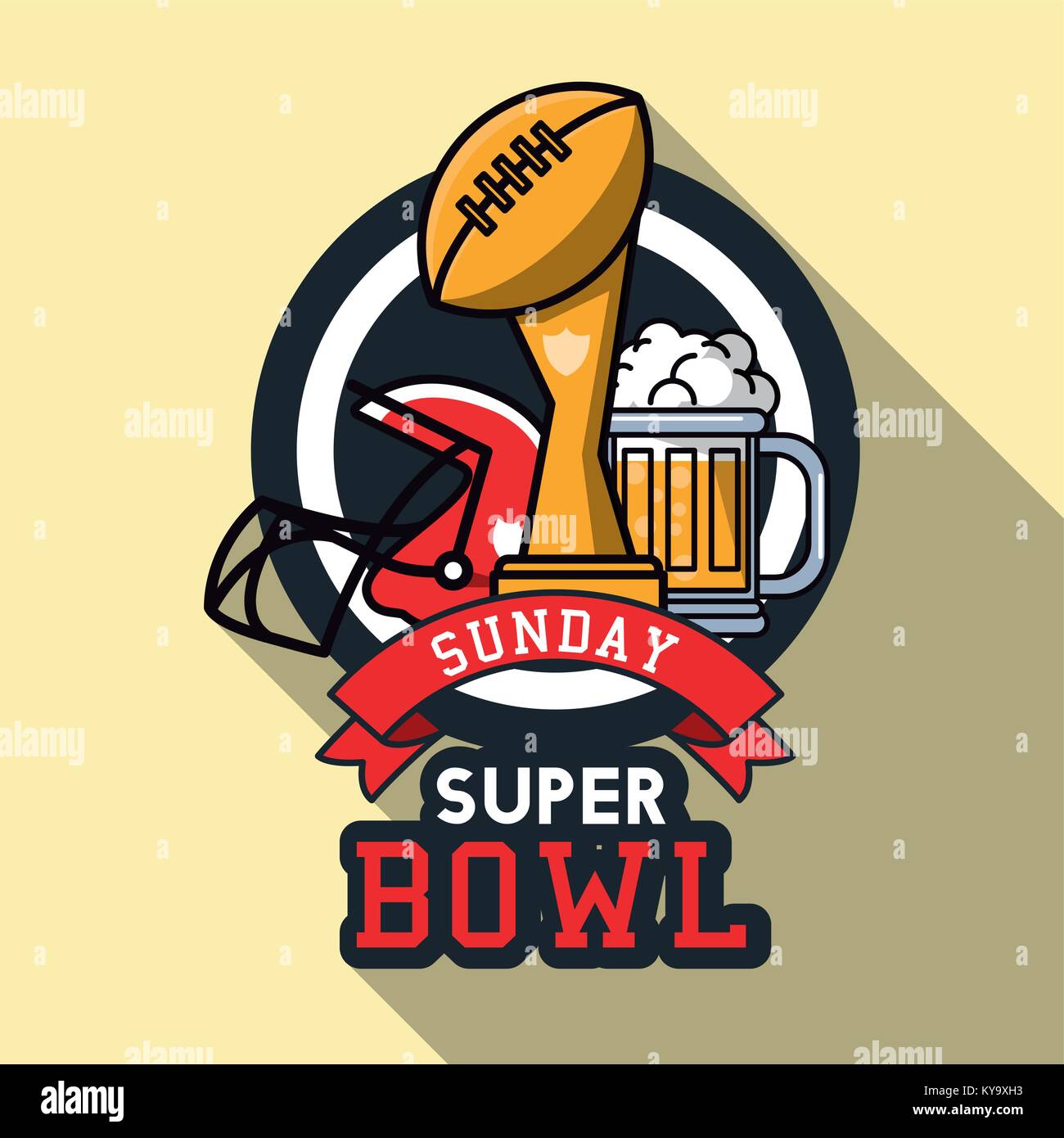 Bowl de football américain Illustration de Vecteur