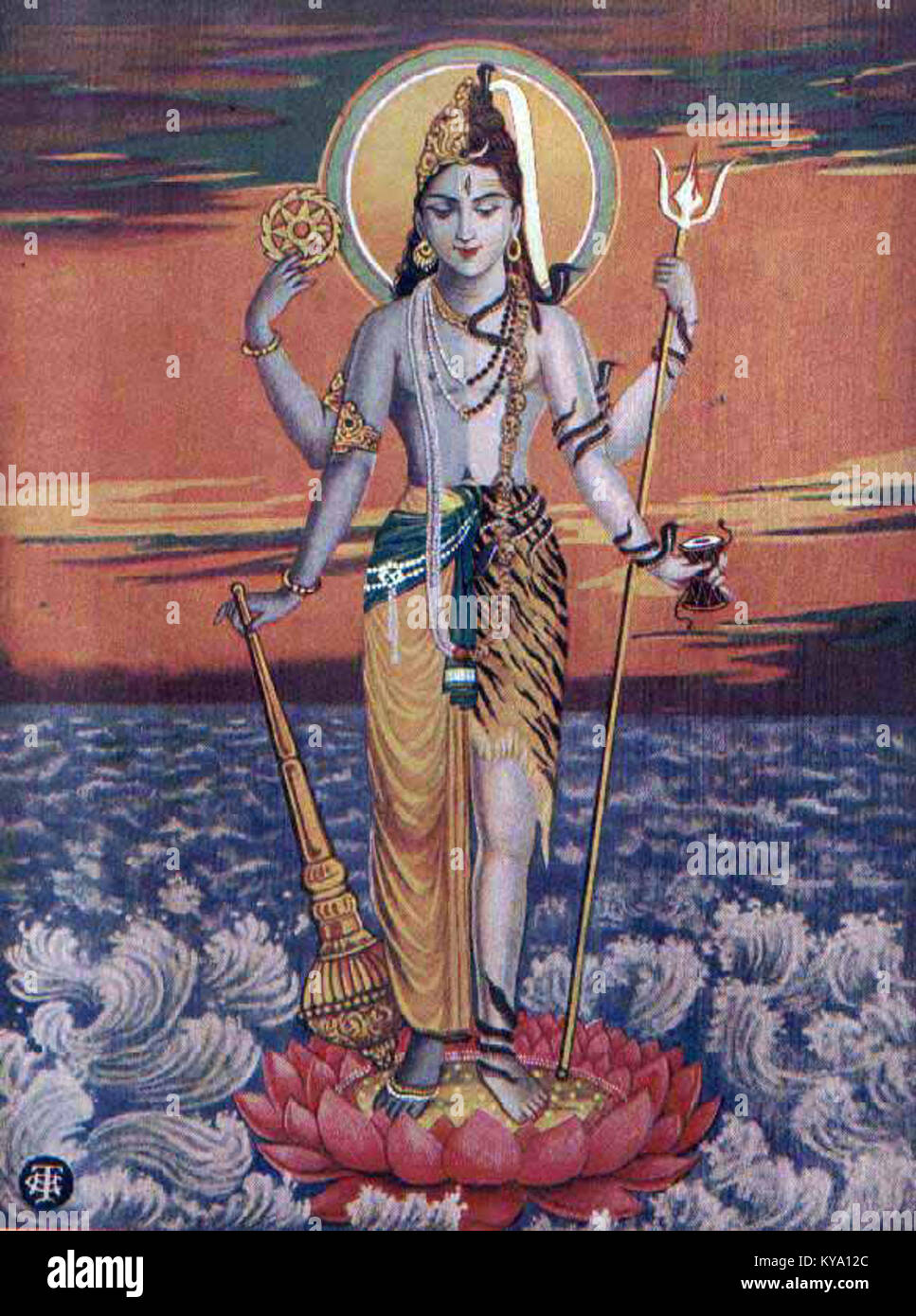 Vishnu et Shiva dans une forme combinée, comme 'Hari-hara,' Banque D'Images