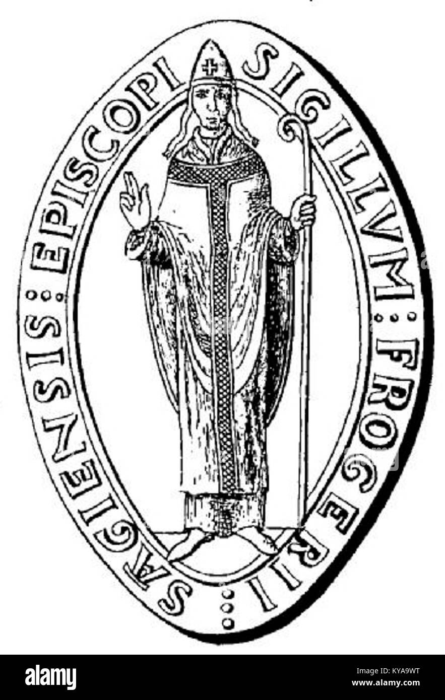 Sceau de Froger, évêque de Sées Banque D'Images