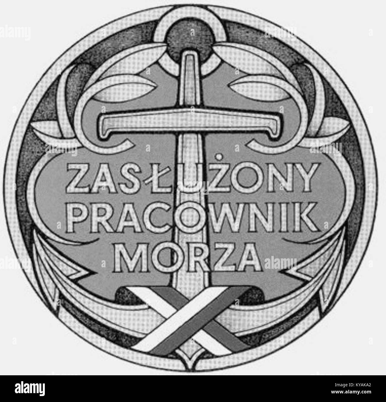 Odznaka honorowa « Zasłużony Pracownik Morza" (WZ. 1997) Banque D'Images