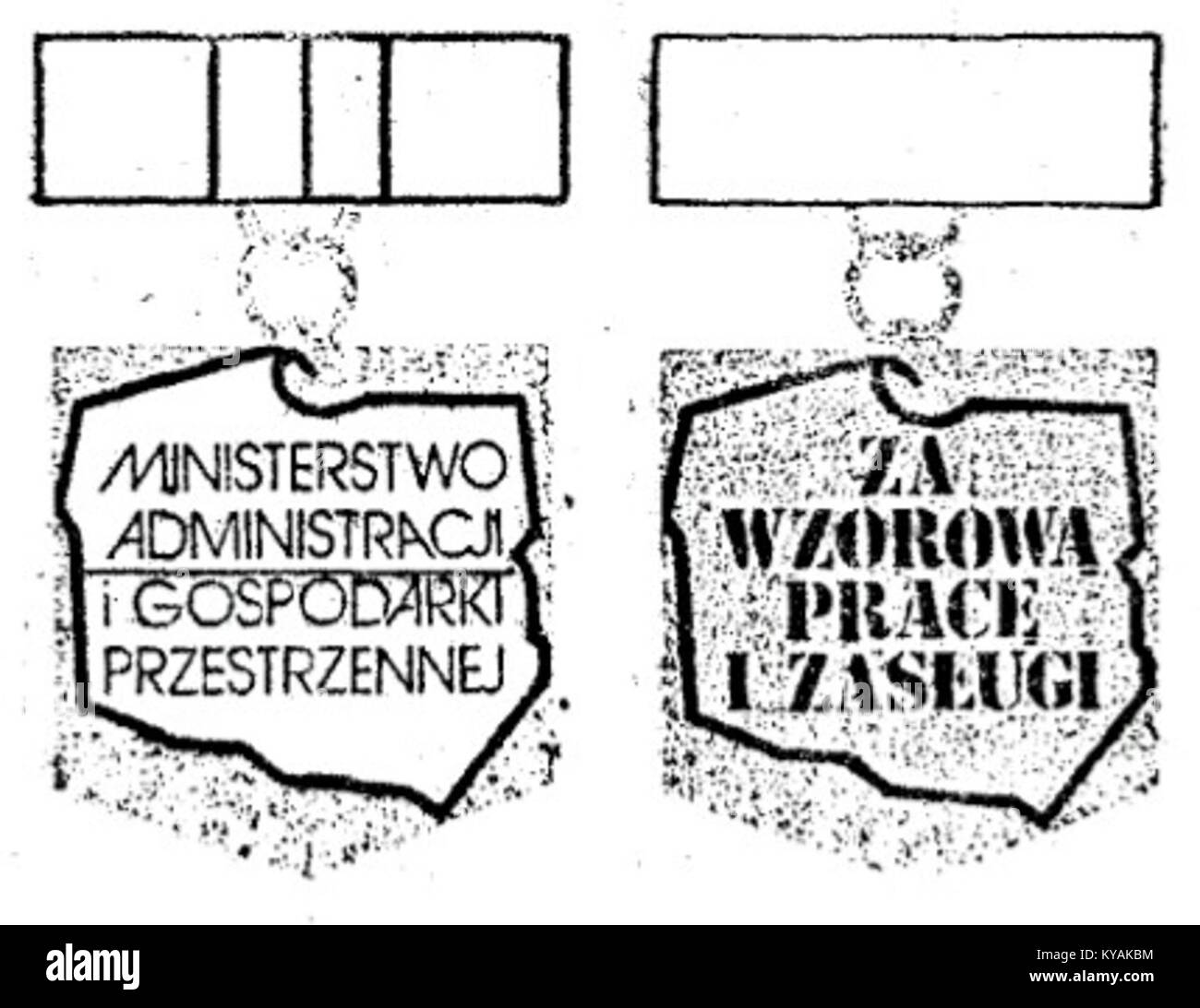Odznaka honorowa "Za zasługi gospodarki przestrzennej dla" Banque D'Images