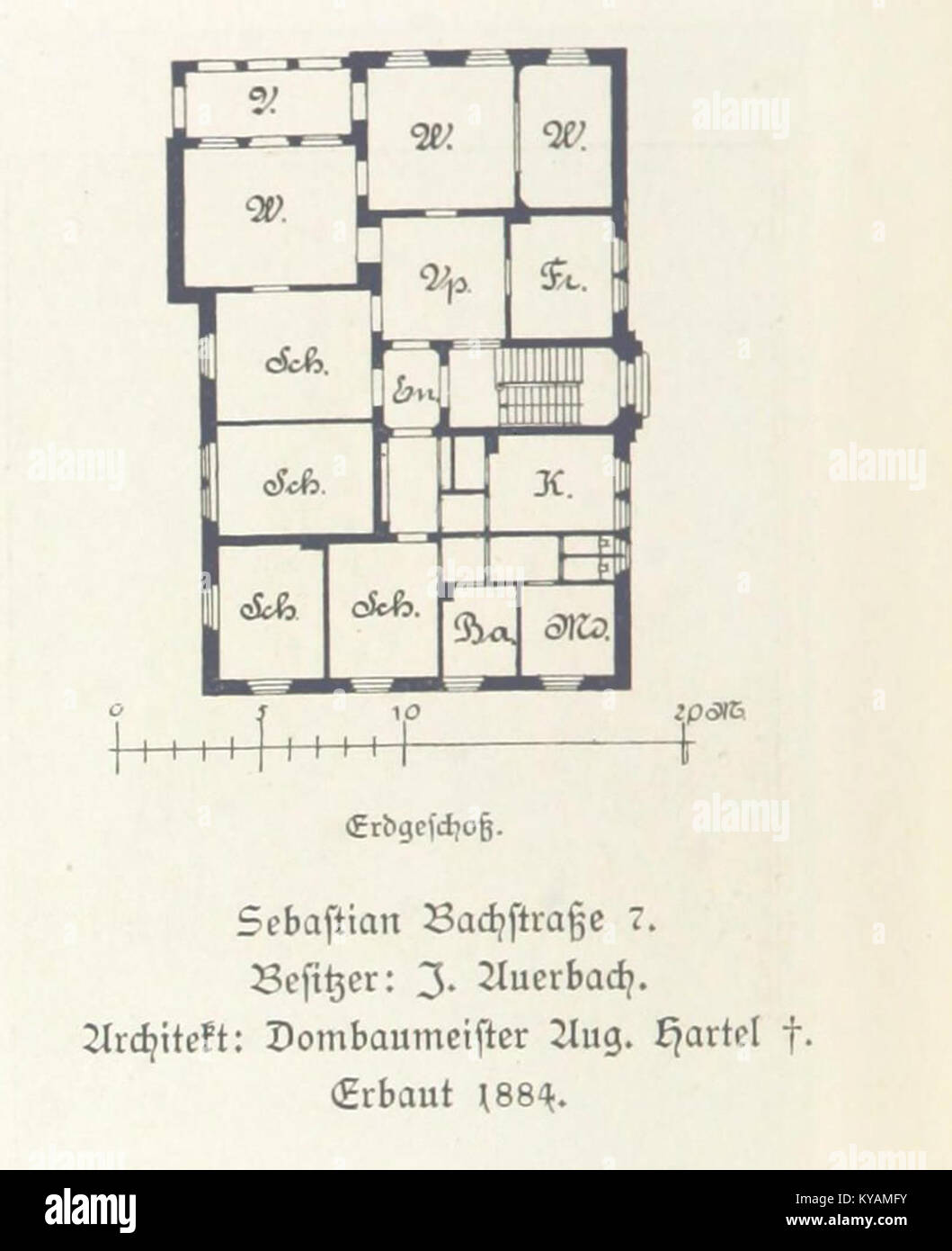 Villa Auerbach est un bâtiment résidentiel historique situé à Leipzig, en Allemagne, à Sebastian-Bach-Straße 7, enregistré dans 1892 études architecturales. Banque D'Images
