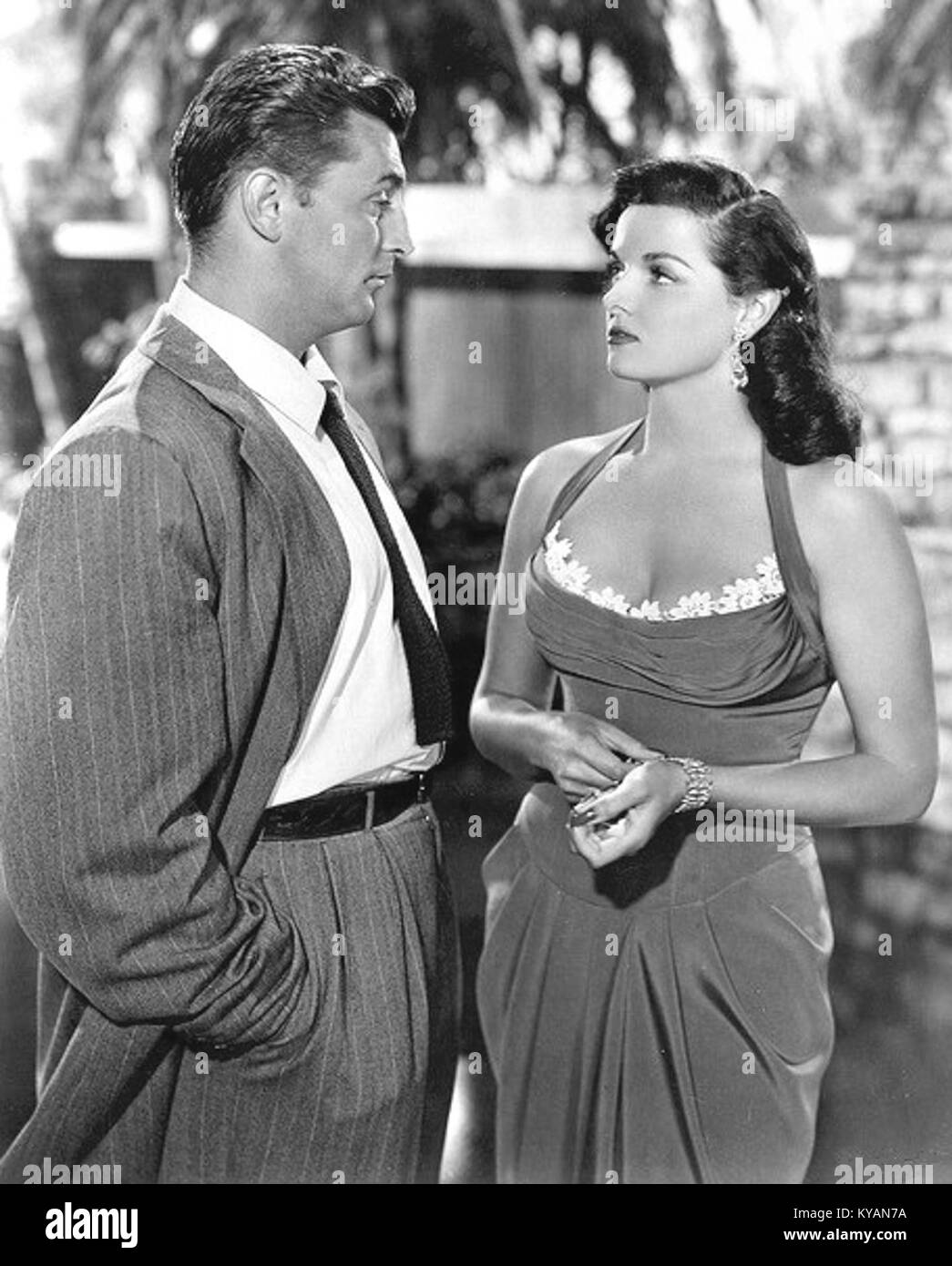 Robert Mitchum Jane Russell son genre de femme 1951 Banque D'Images
