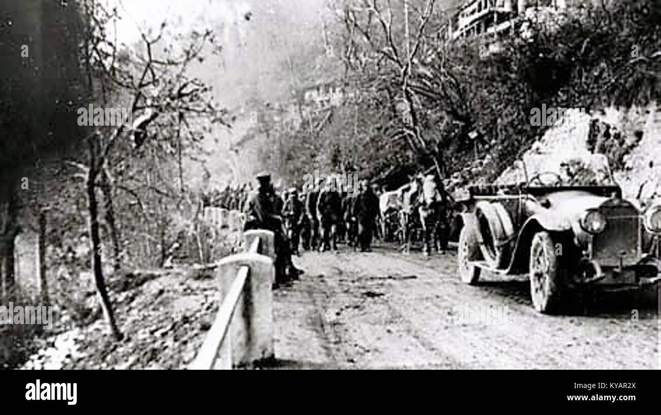 Podbrdu Na cesti proti, oktober 1917 Banque D'Images