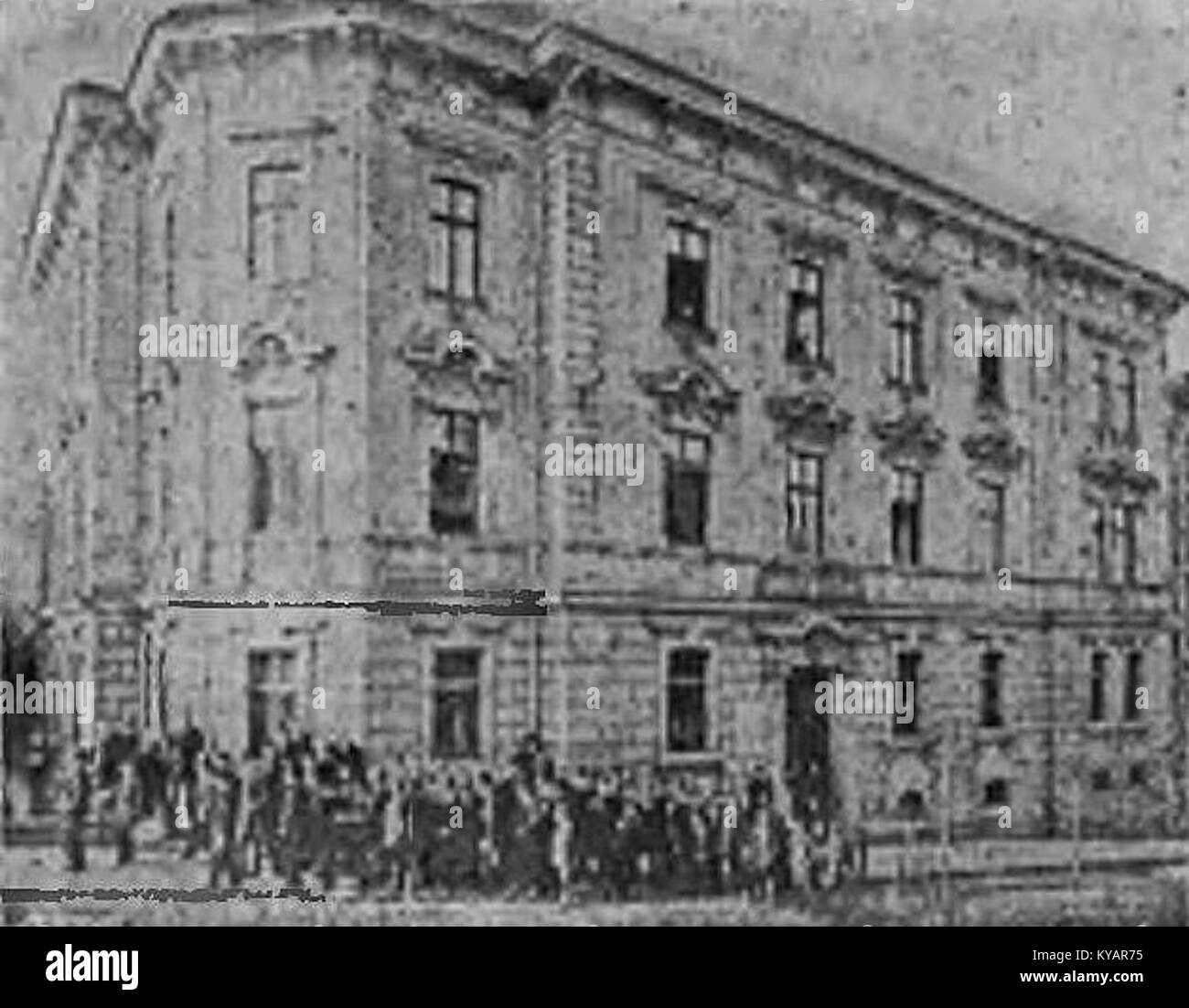 Polish Gimnasium à Cieszyn (-1901) Banque D'Images