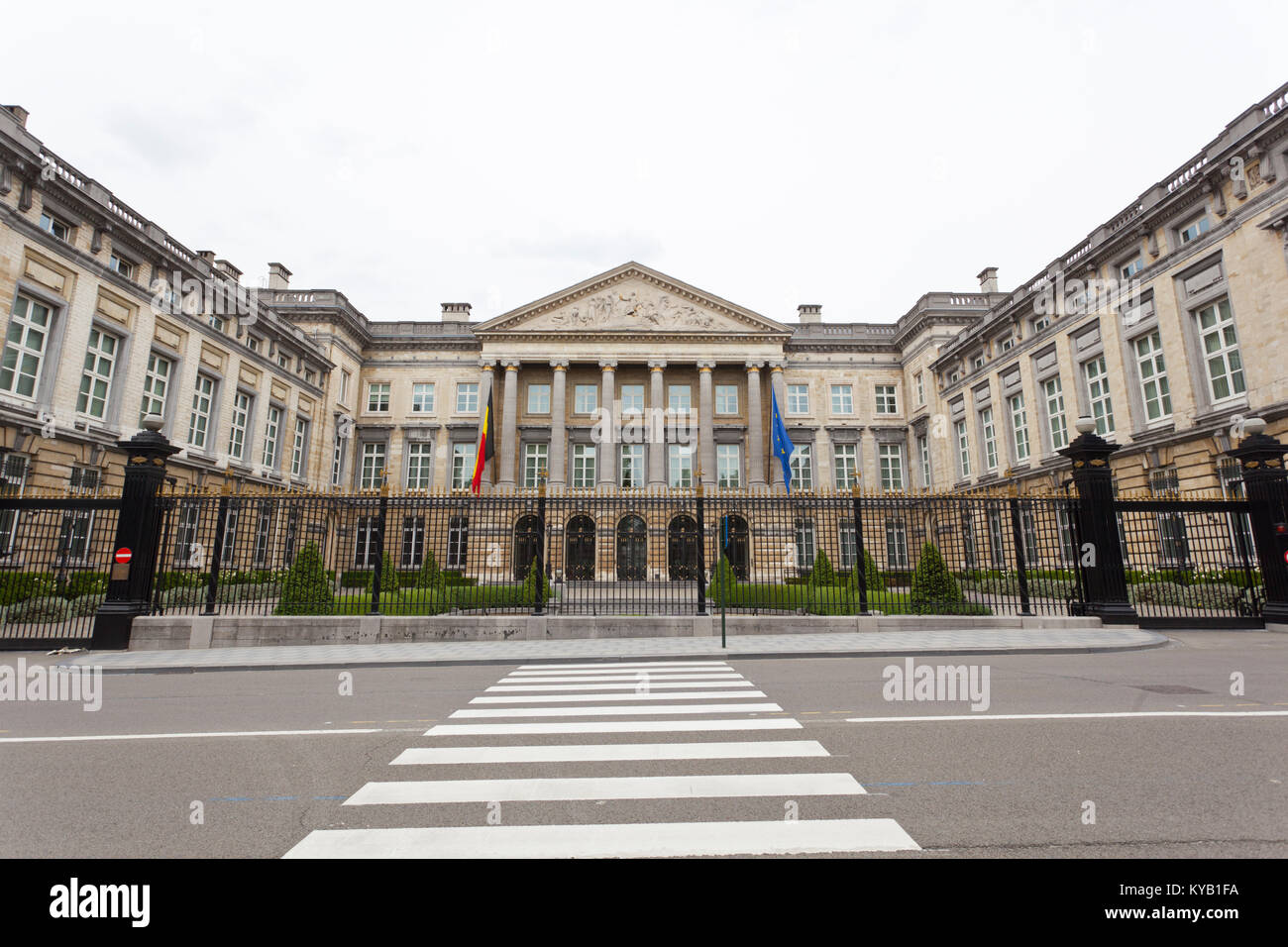 Le Parlement belge à Bruxelles, Belgique. Banque D'Images