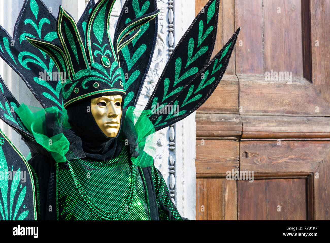 Masque de carnaval à Venise. Le Carnaval de Venise est un festival annuel de Venise, Italie. Le mot festival est célèbre pour ses masques élaborés. Banque D'Images