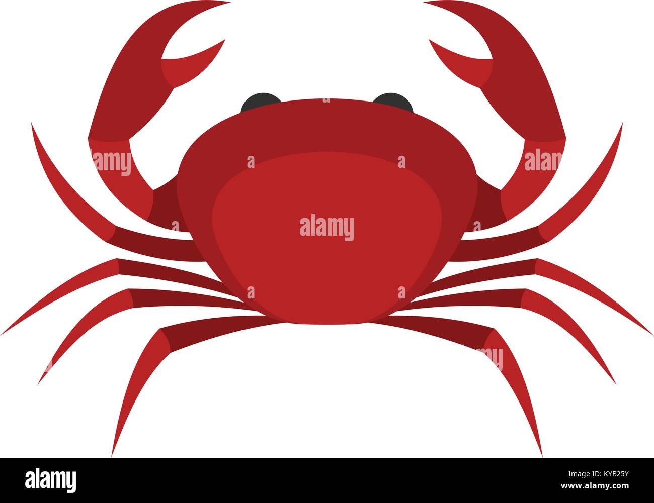 Le crabe royal rouge télévision icône isolé sur fond blanc vector illustration Illustration de Vecteur