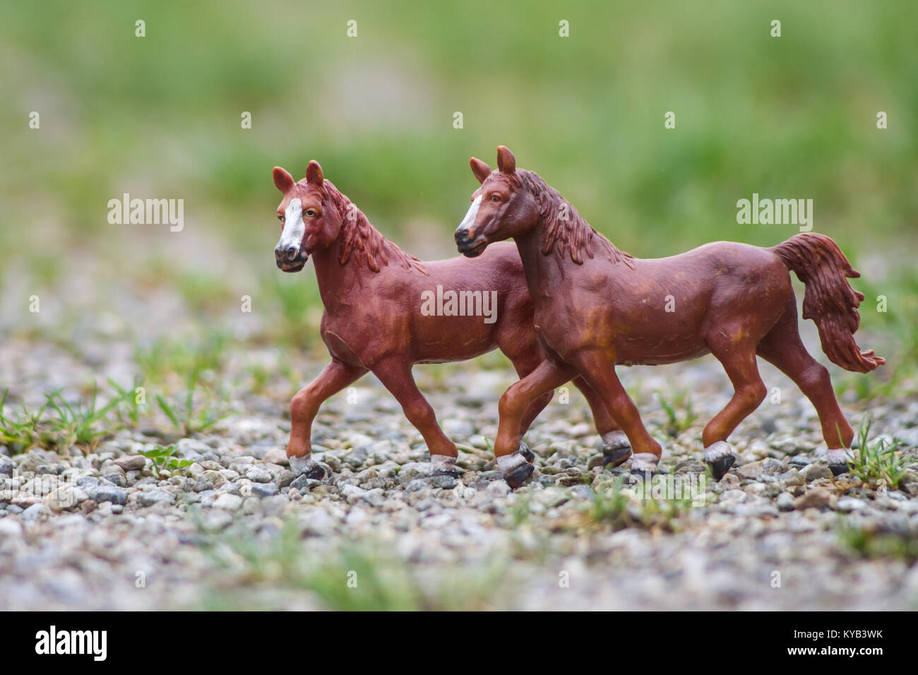 Les jouets pour enfants, modèle chevaux Schleich Banque D'Images