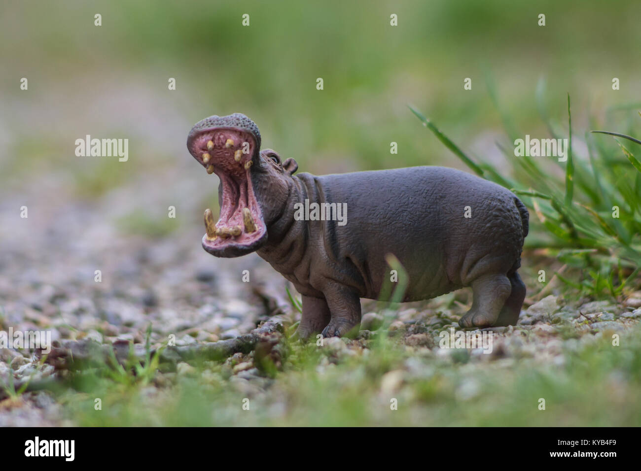 Les jouets pour enfants, modèle Schleich hippopotame Banque D'Images