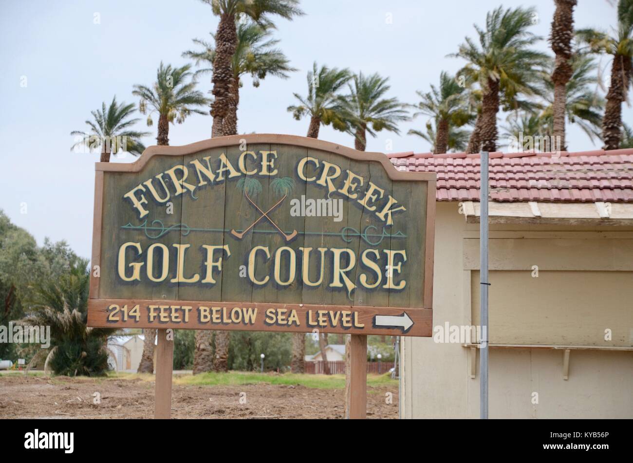 Furnace Creek Golf Course Death Valley en Californie Banque D'Images