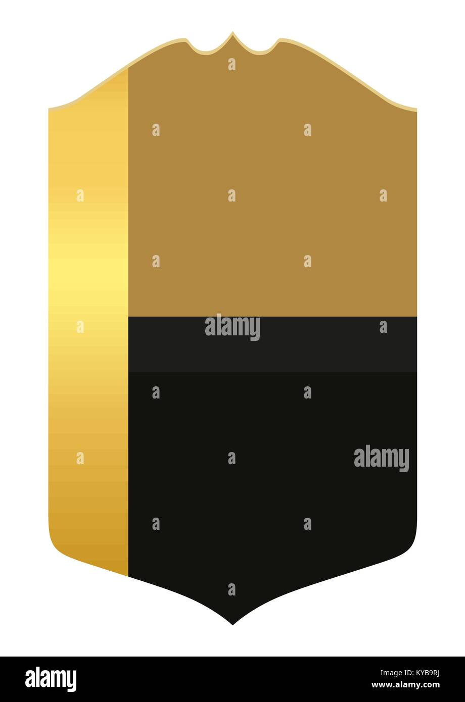 Carte de joueur de football, vecteur de l'emblème doré. Isolé sur fond blanc Illustration de Vecteur